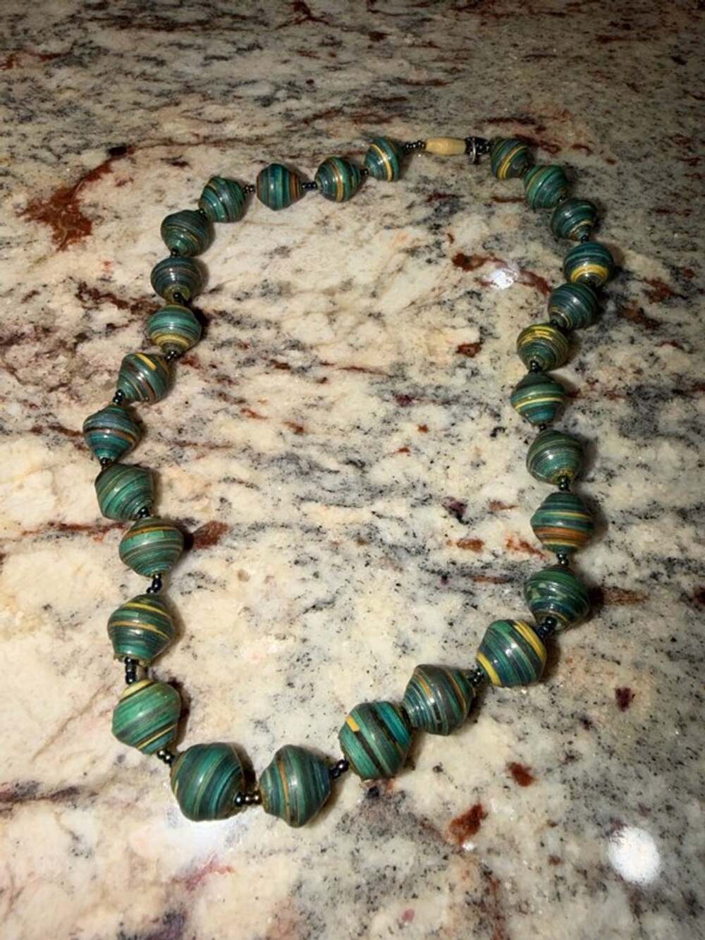 Akola Project Recycled Paper Bead Necklace